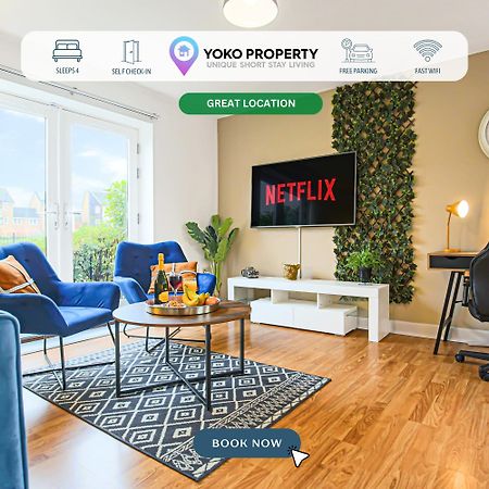 Stylish Apartment With Balcony, Free Parking, Fast Wifi And Smart Tv With Sky And Netflix By Yoko Property ミルトン・ケインズ エクステリア 写真
